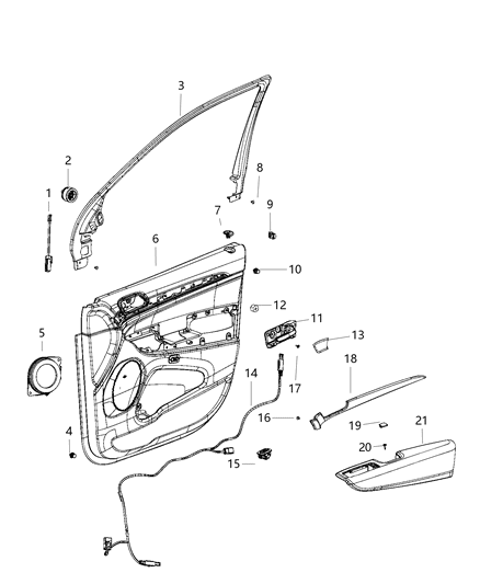 2021 Jeep Grand Cherokee  Screw Diagram for 68283257AA
