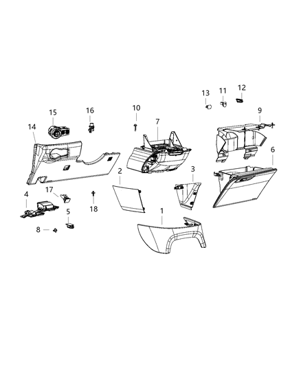 2020 Chrysler Pacifica  Instrument Panel Diagram for 5RL361D2AH