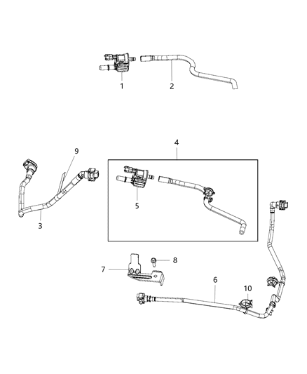 2021 Ram 1500  Clip-Tube Diagram for 68302031AA