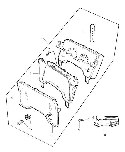 1999 Dodge Ram 2500  Lens-Cluster Diagram for 56020161