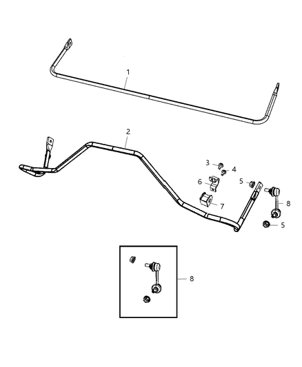 2013 Jeep Patriot  Bar-Rear Suspension Diagram for 5151813AB
