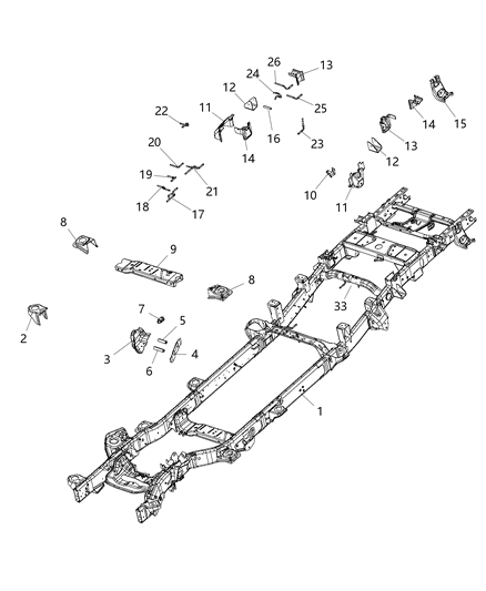 2015 Ram 3500  Bracket-Steering Gear Diagram for 68258838AA