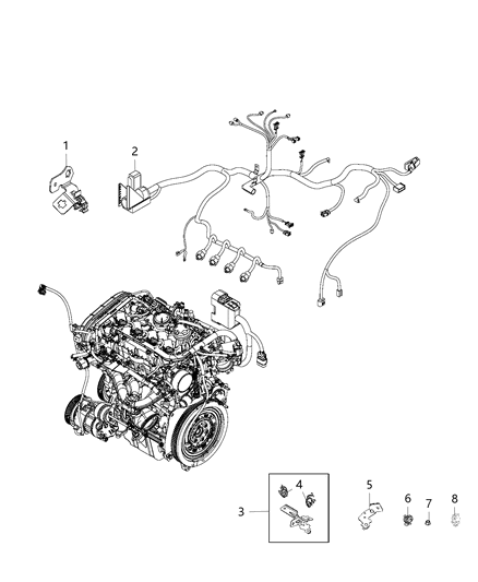 2020 Jeep Compass  Bracket Diagram for 5281706AA