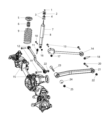 2007 Jeep Wrangler  BUSHING-Control Arm Diagram for 52060138AA