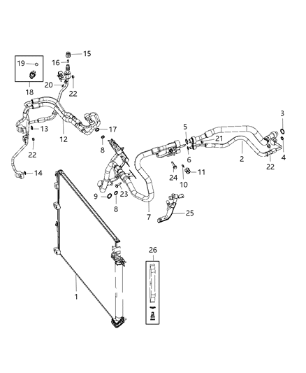 2017 Chrysler 200  CONDENSER-Air Conditioning Diagram for 68195662AA