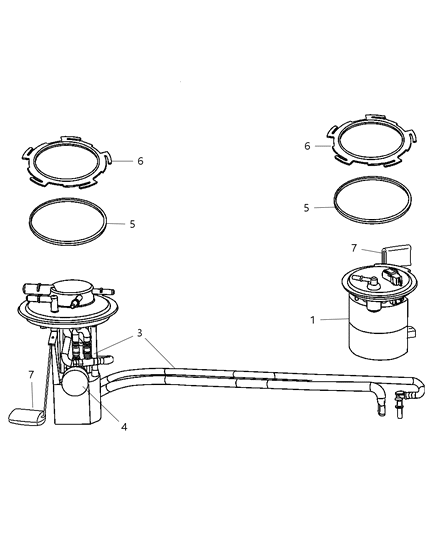 2006 Chrysler Pacifica  Regulator-Fuel Pressure Diagram for 5016846AD