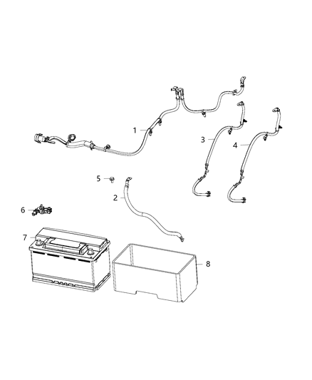 2020 Chrysler Pacifica  Battery Positive Wiring Diagram for 68228586AF