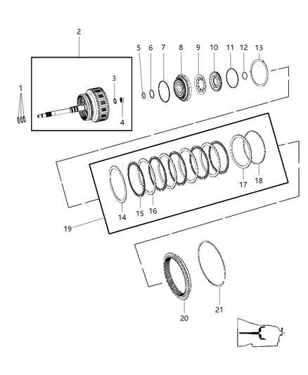 2013 Dodge Durango Spring-Piston Return Diagram for 52108137AA