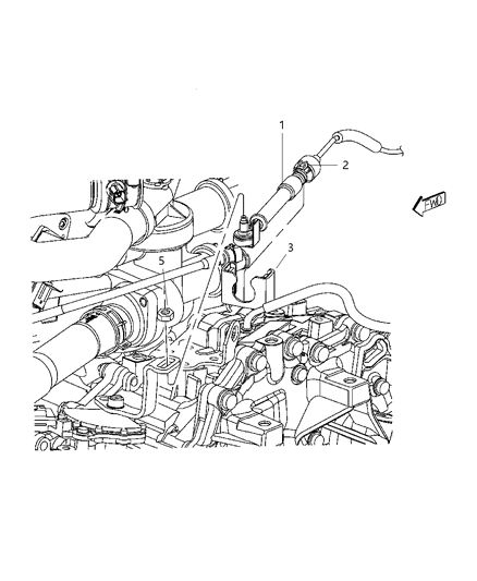2012 Dodge Caliber  Transmission Shift Cable Diagram for 68024360AB