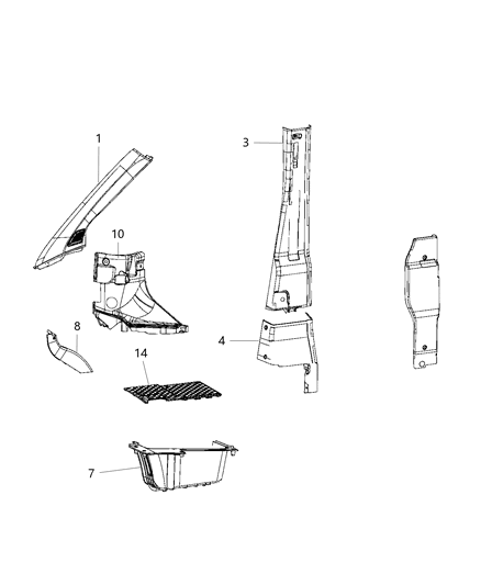 2018 Ram ProMaster 1500  Cover Diagram for 1ZQ90LAHAB