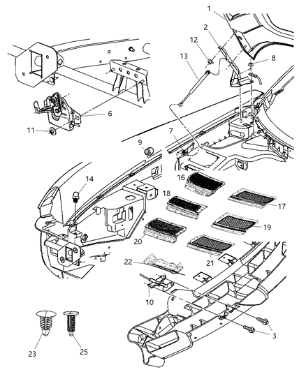 2008 Dodge Viper  SILENCER-Hood Diagram for 5030574AC