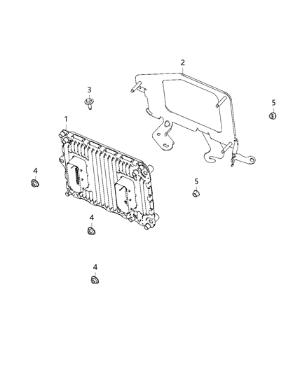 2020 Chrysler Pacifica  Engine Controller Module Diagram for 68434929AA