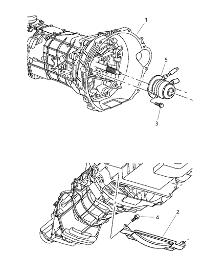 2010 Dodge Viper  Cylinder-Clutch Slave Diagram for 5037357AB