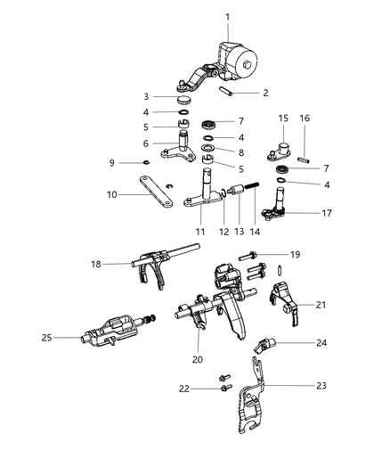 2011 Dodge Avenger  Lever-Internal Selector Diagram for 5166456AB