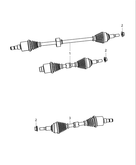 2009 Dodge Journey  Front Drive Shaft Diagram for 5085187AD