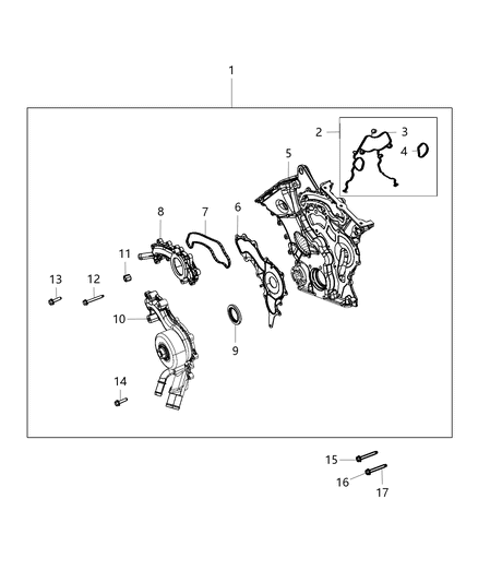 2019 Jeep Wrangler  Cover-Chain Case Diagram for 68340310AC