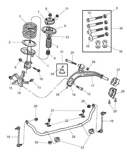 2000 Dodge Grand Caravan Nut-Hexagon Diagram for 6505291AA