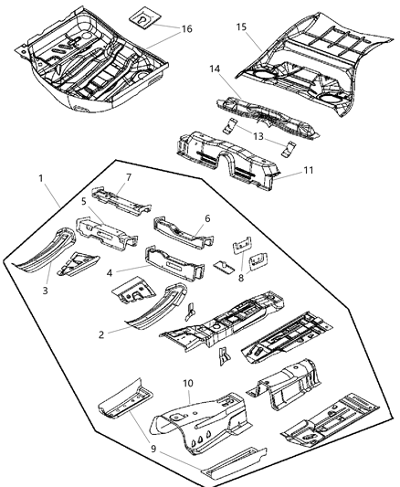 2014 Dodge Challenger  Bracket-Transmission Mount Diagram for 4578062AC