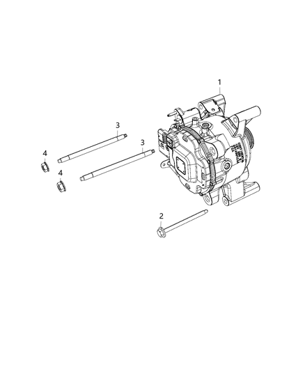 2021 Ram 1500  Generator-Engine Diagram for 68452771AD
