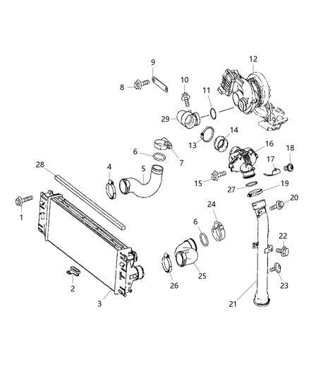 2008 Dodge Sprinter 2500  Air Cleaner Hose Diagram for 68028119AA