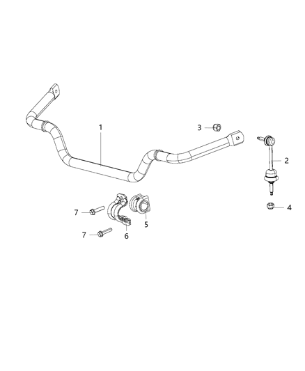 2020 Ram 1500  Bar-Front Diagram for 68361895AB