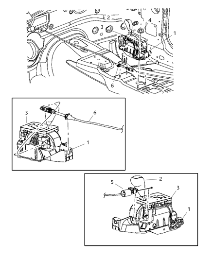 2005 Dodge Magnum  Transmission Shifter Diagram for 4578029AA