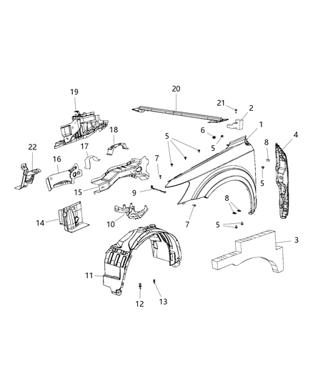 2015 Dodge Journey  Tower-Front Suspension Diagram for 68058956AD