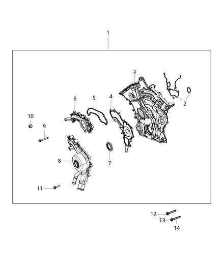 2020 Ram ProMaster 2500  Cover-Chain Case Diagram for 4893188AF