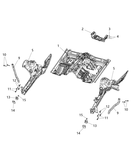 2018 Jeep Grand Cherokee  Pan-Floor Diagram for 68251628AC