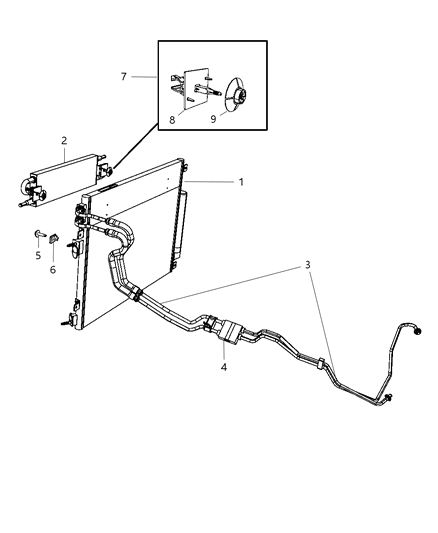 2009 Dodge Challenger  Tube-Oil Cooler Diagram for 55038150AA