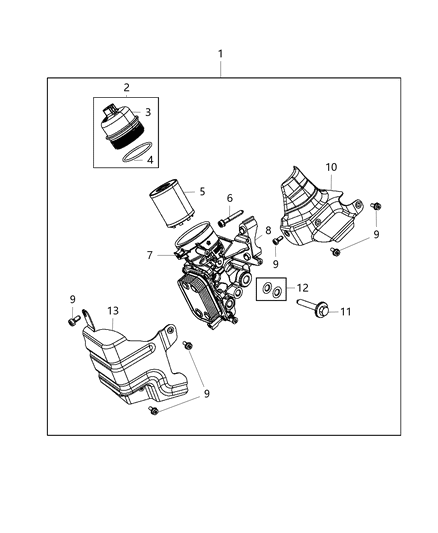 2016 Jeep Renegade  ORING Kit Diagram for 68125146AA
