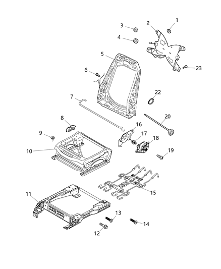 2016 Ram ProMaster City  Knob-Seat RECLINER Diagram for 68122563AA