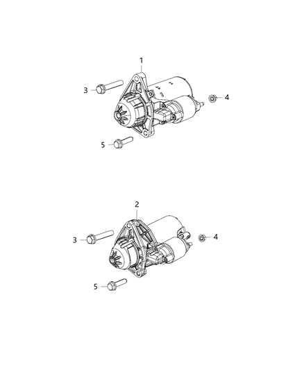 2017 Jeep Grand Cherokee  Starter Motor Diagram for 68080460AB