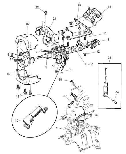 2004 Chrysler Town & Country  Air Bag Clockspring Diagram for 4685712AC