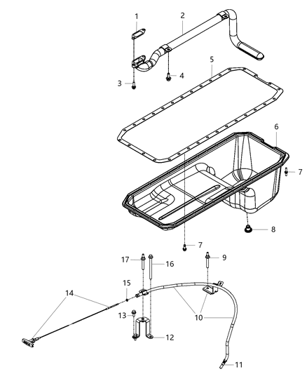 2018 Ram 2500  Pan-Engine Oil Diagram for 68368078AA