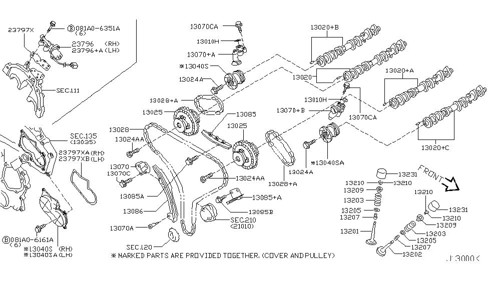 2006 Nissan 350Z Camshaft & Valve Mechanism Gasket-Solenoid Diagram for 23797-AC700