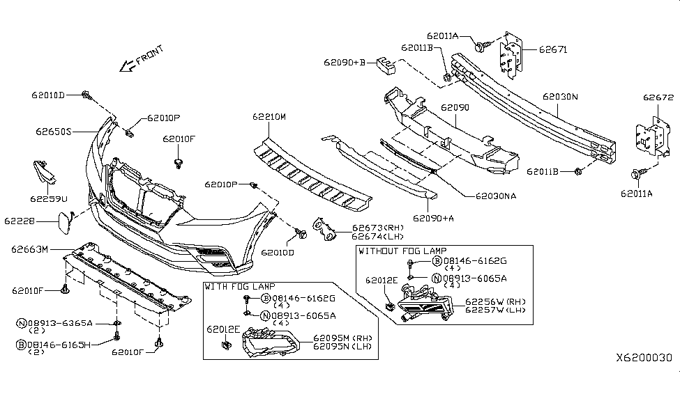 Nissan 62090-5RB6A Absorber-Energy, Front Bumper