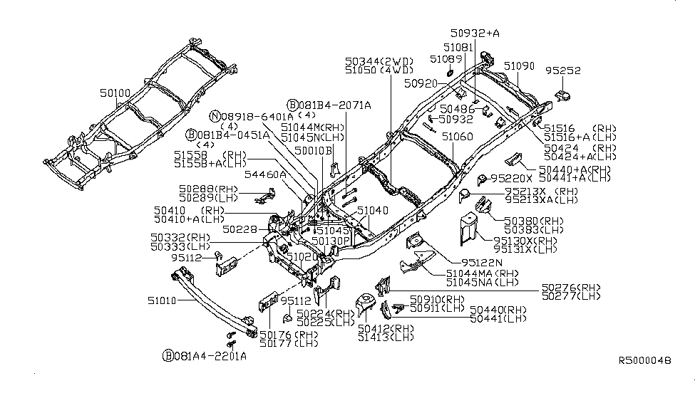 Nissan 50486-EA830 Bracket-Parking, Rear