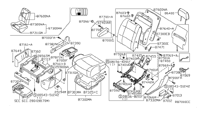 2010 Nissan Quest  ESCUTCHEON Diagram for 82905ZM00A