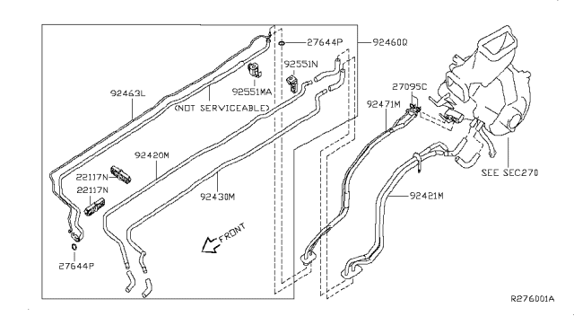 2010 Nissan Quest Spacer Diagram for 924825Z000