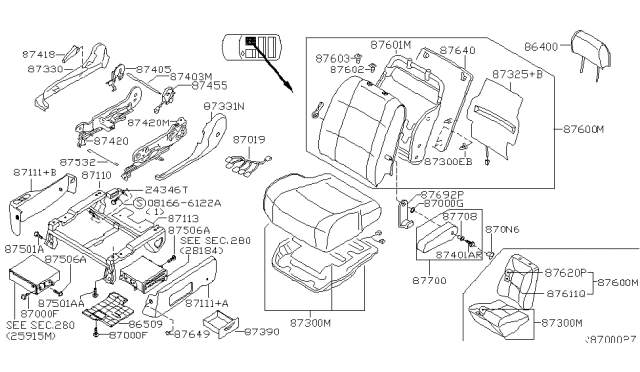 2005 Nissan Quest  Bolt Diagram for 233904M510