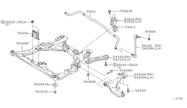 2005 Nissan Quest  Bush-Stabilizer Diagram for 54613CK003