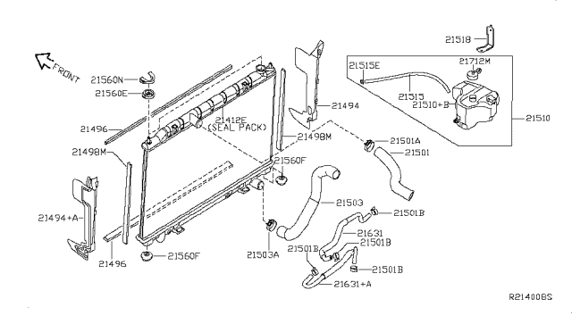 2009 Nissan Quest Tank Assy-Reserve Diagram for 217218J000