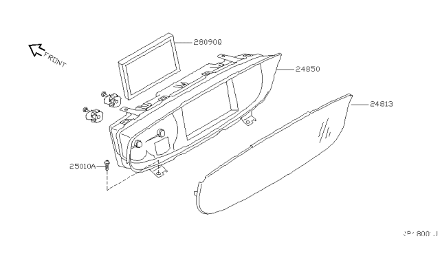 2006 Nissan Quest Cover-Front Meter Diagram for 248135Z000