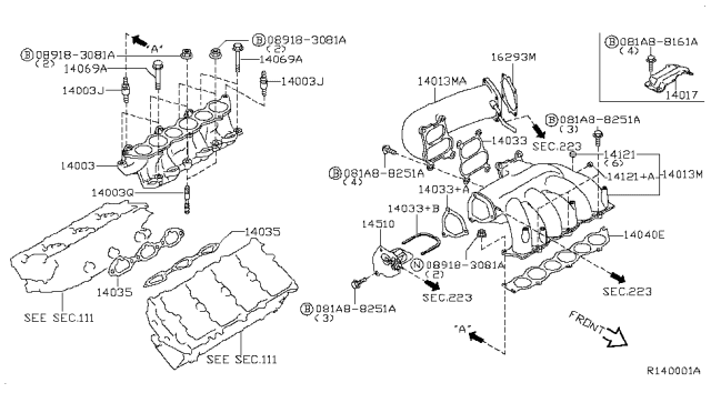 2005 Nissan Quest Valve Assy-Power Diagram for 145107Y000