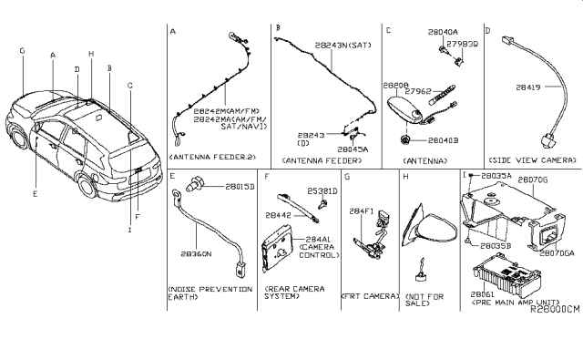 2014 Nissan Pathfinder  Screw Diagram for 014110009U