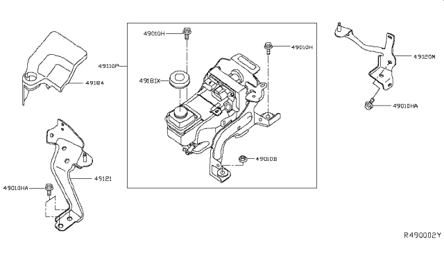 2014 Nissan Pathfinder  Cover-Body, Tank Diagram for 491843KY0B