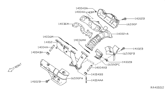 1999 Nissan Quest  Stud Diagram for 140647B000