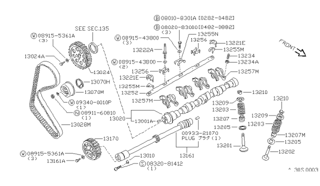 1982 Nissan Sentra Washer Diagram for 0891543800