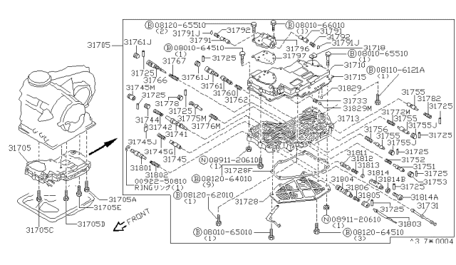 1986 Nissan Sentra  Ball-Steel Diagram for 3282926760